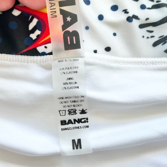 BANG! MIAMI YEAH YEAH - SWIM SHORTS SIZE MEDIUM BEACH VACATION TRENDY ARTSY - Picture 6 of 9